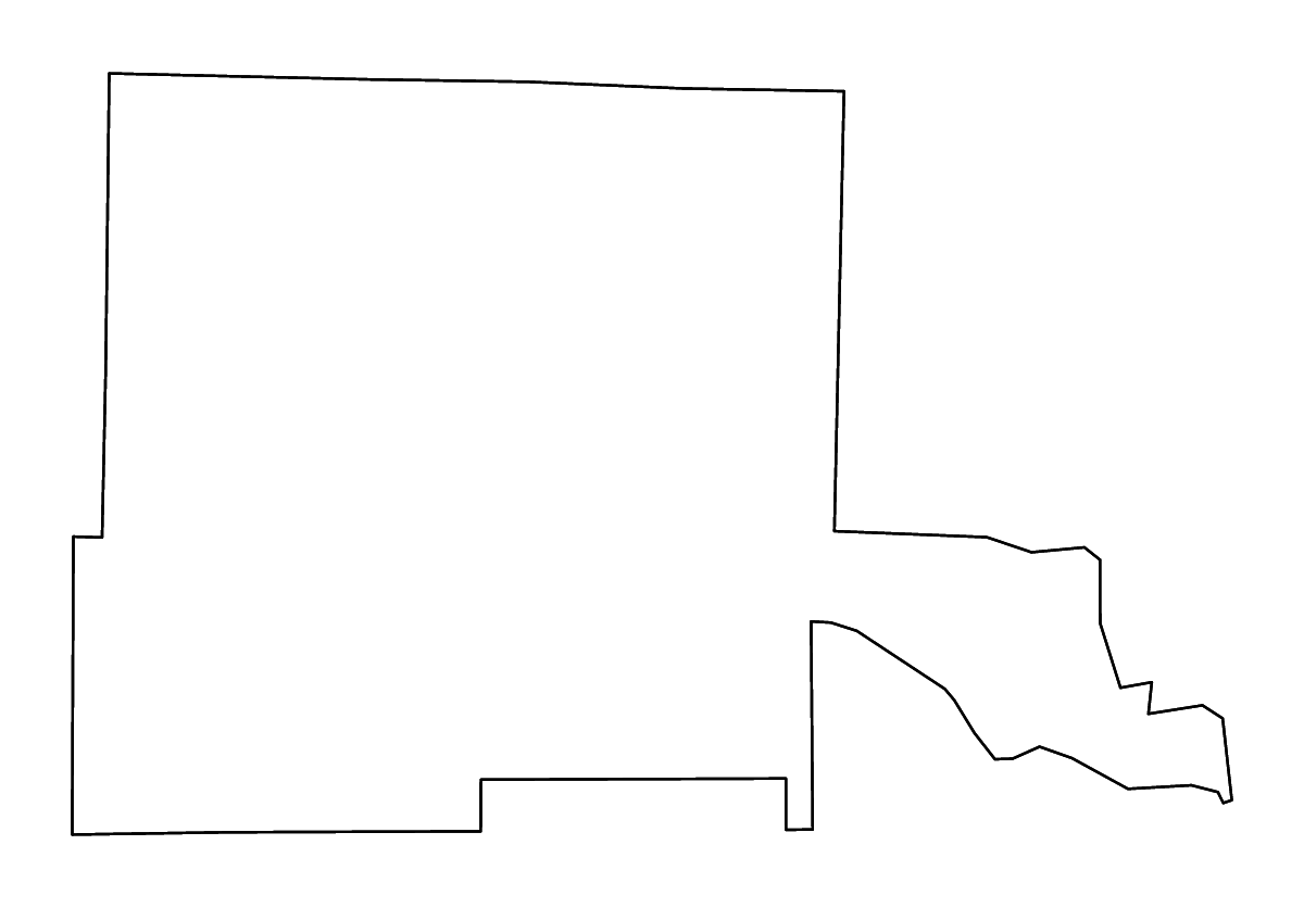 Mapa de contorno de Jefferson, Arkansas con ríos.