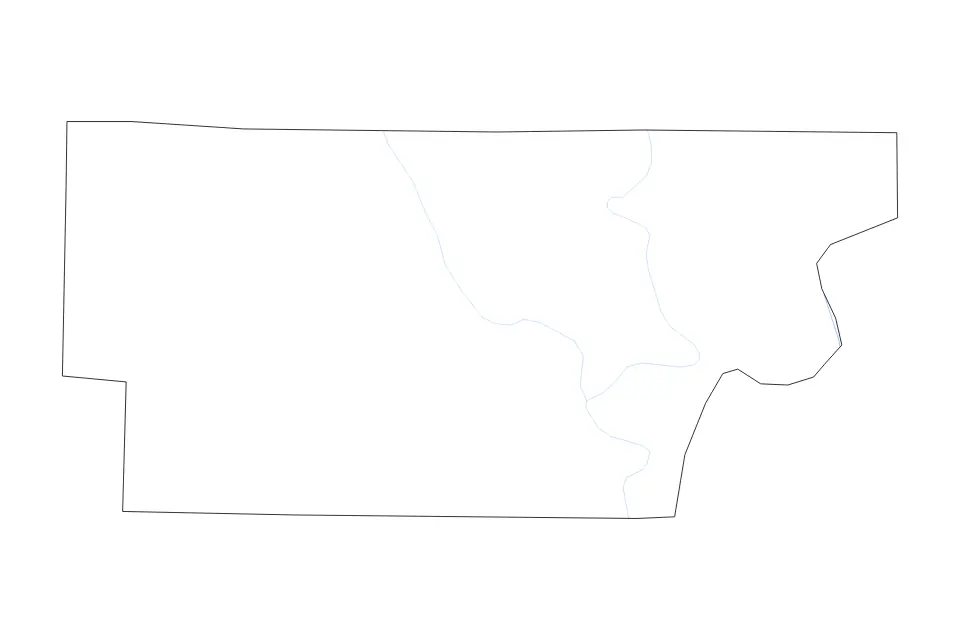 Mapa de Lee, Arkansas de tipo contorno y ríos para América del Norte, con contorno y ríos con límites limpios.