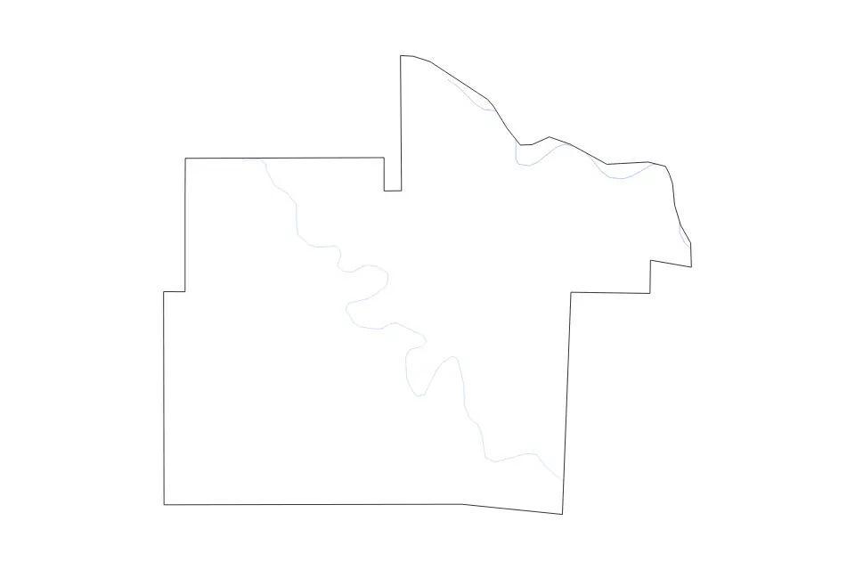 Mapa de Lincoln, Arkansas de tipo contorno y ríos para América del Norte, con contorno y ríos con límites limpios.
