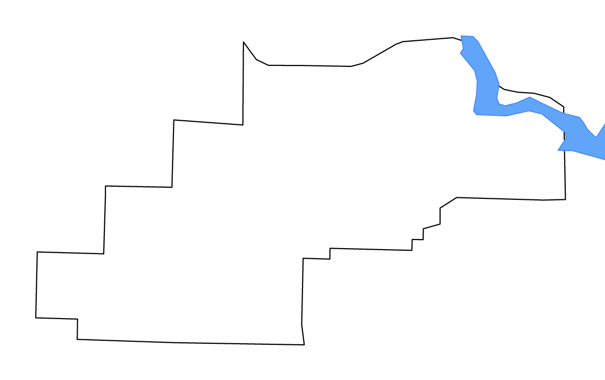 Carte de contour de Logan, Arkansas avec lacs et rivières.