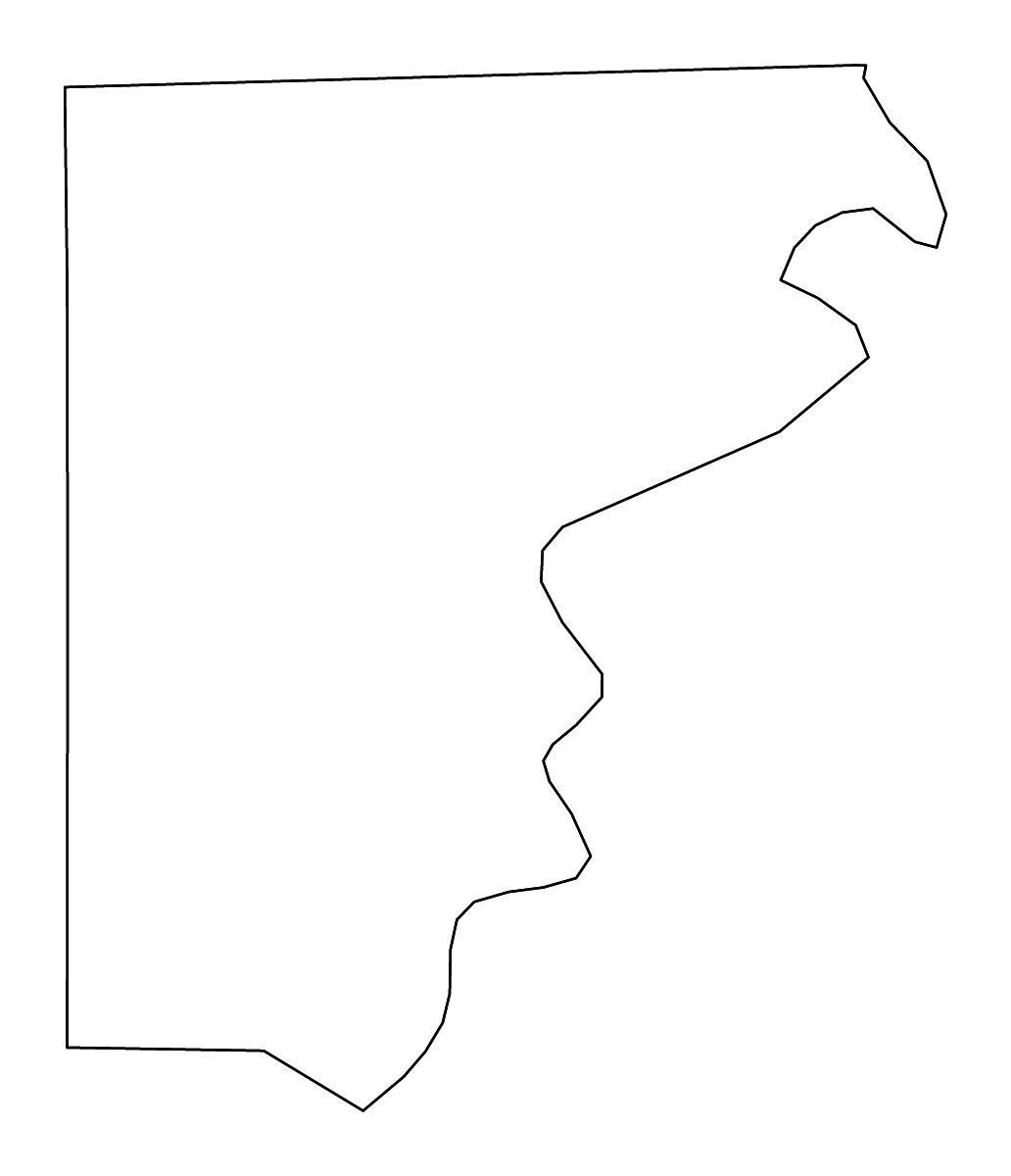 Mapa de contorno de Mississippi, Arkansas con ríos.