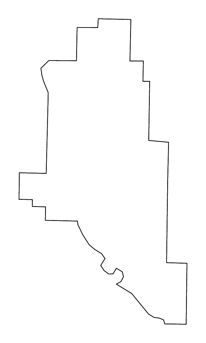 Mapa de contorno de Monroe, Arkansas con ríos.