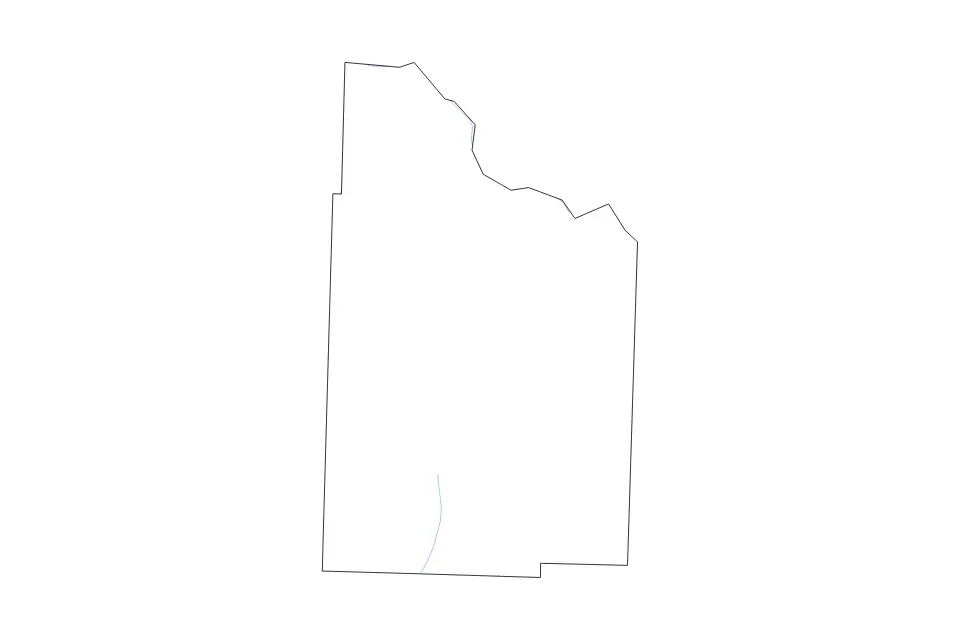 Mapa de Nevada, Arkansas de tipo contorno y ríos para América del Norte, con contorno y ríos con límites limpios.