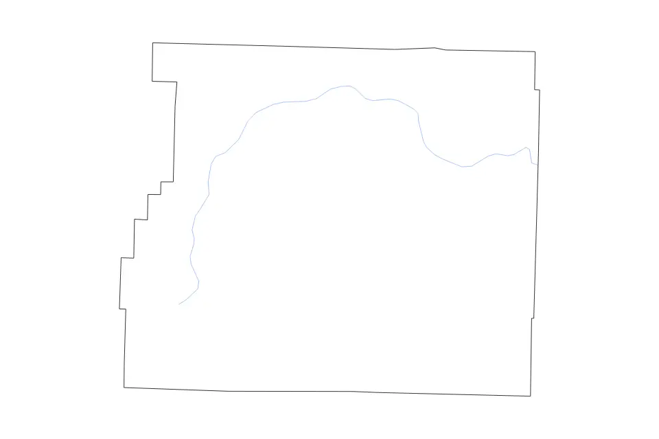 Mapa de Newton, Arkansas de tipo contorno y ríos para América del Norte, con contorno y ríos con límites limpios.