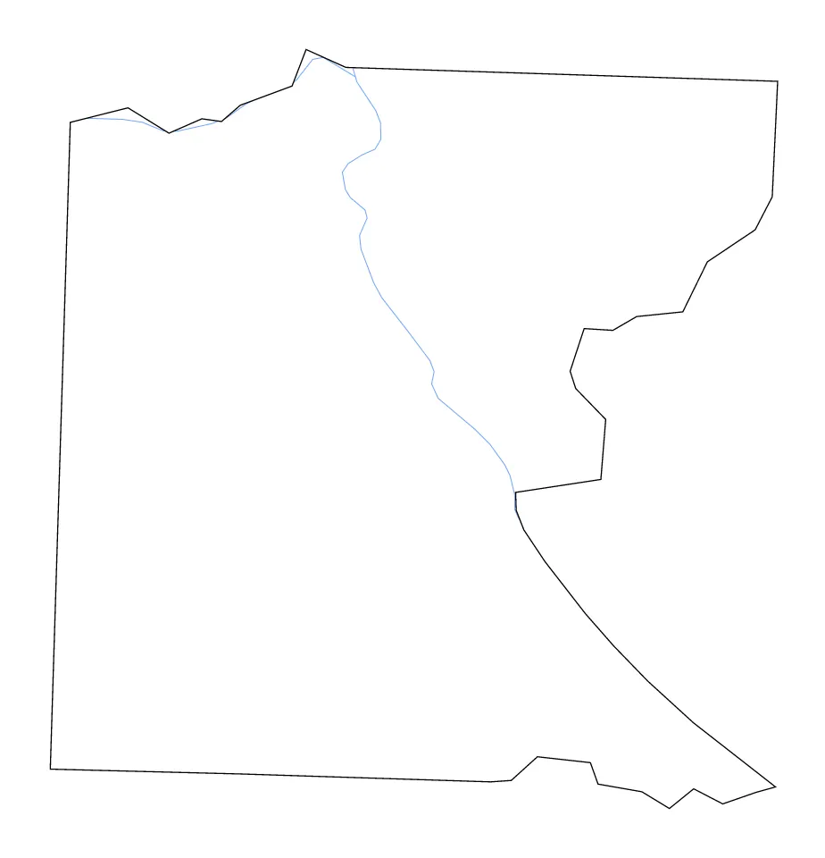 Ouachita outline map preview