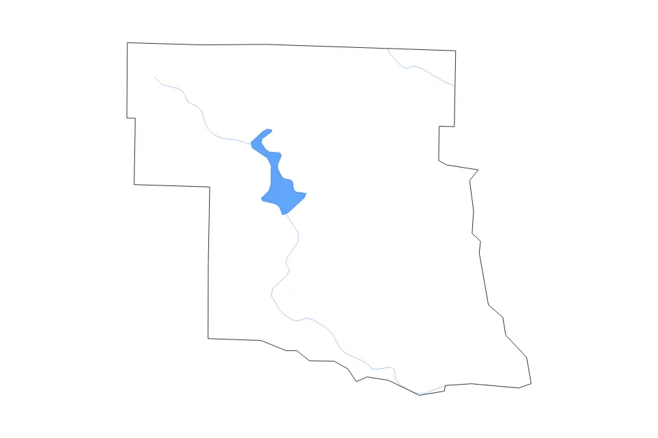 Carte de Pike, Arkansas de type contour, lacs et rivières pour Amérique du Nord, montrant contour, lacs et rivières avec des éléments hydrographiques comme Lake Greeson.