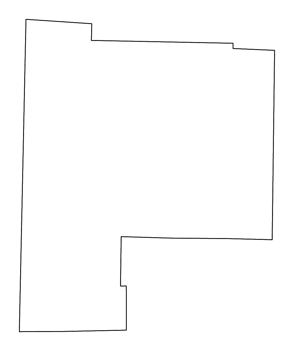 Mapa de contorno de Polk, Arkansas con ríos.