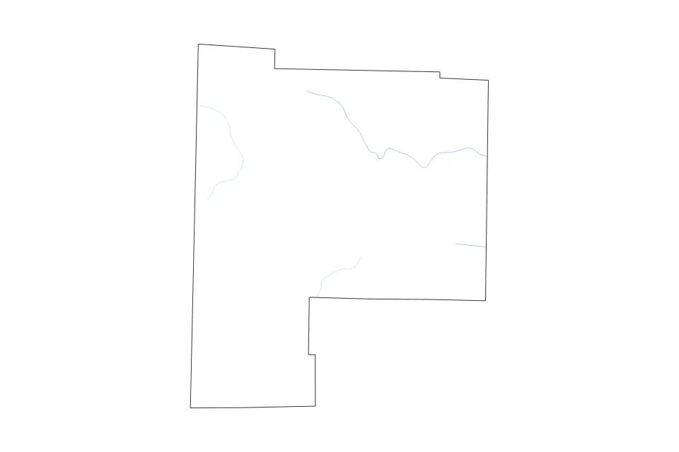 Mapa de Polk, Arkansas de tipo contorno y ríos para América del Norte, con contorno y ríos con límites limpios.