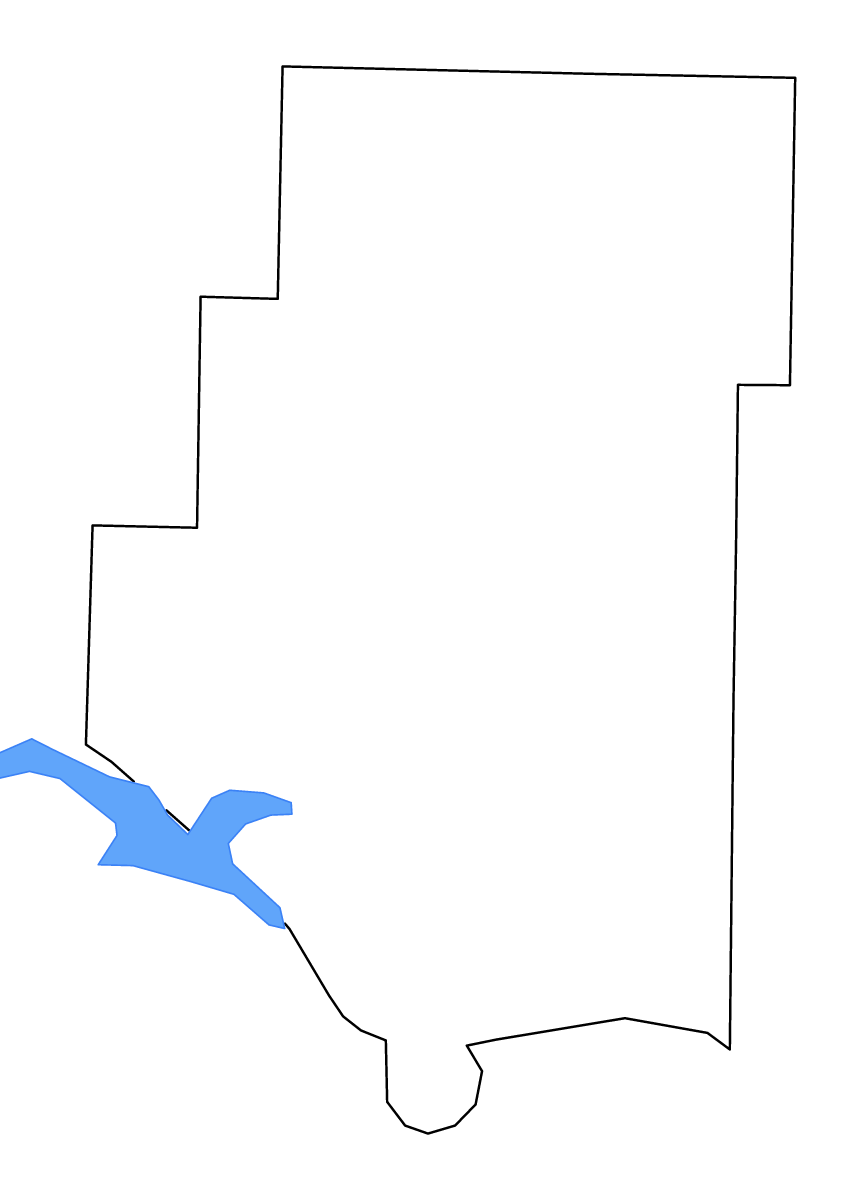 Mapa de contorno de Pope, Arkansas con lagos y ríos.