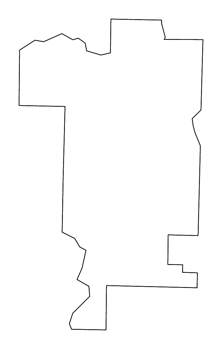 Mapa de contorno de Prairie, Arkansas con ríos.