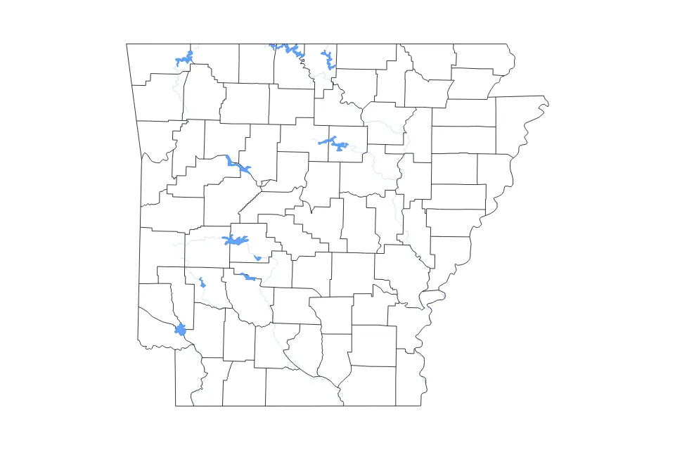 Arkansas outline map preview