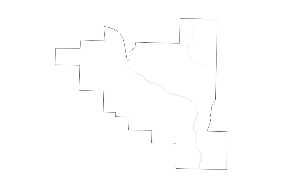 Carte de Pulaski, Arkansas de type contour et rivières pour Amérique du Nord, montrant contour et rivières avec des limites nettes.
