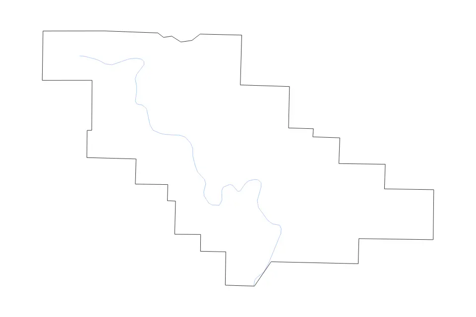 Carte de Saline, Arkansas de type contour et rivières pour Amérique du Nord, montrant contour et rivières avec des limites nettes.