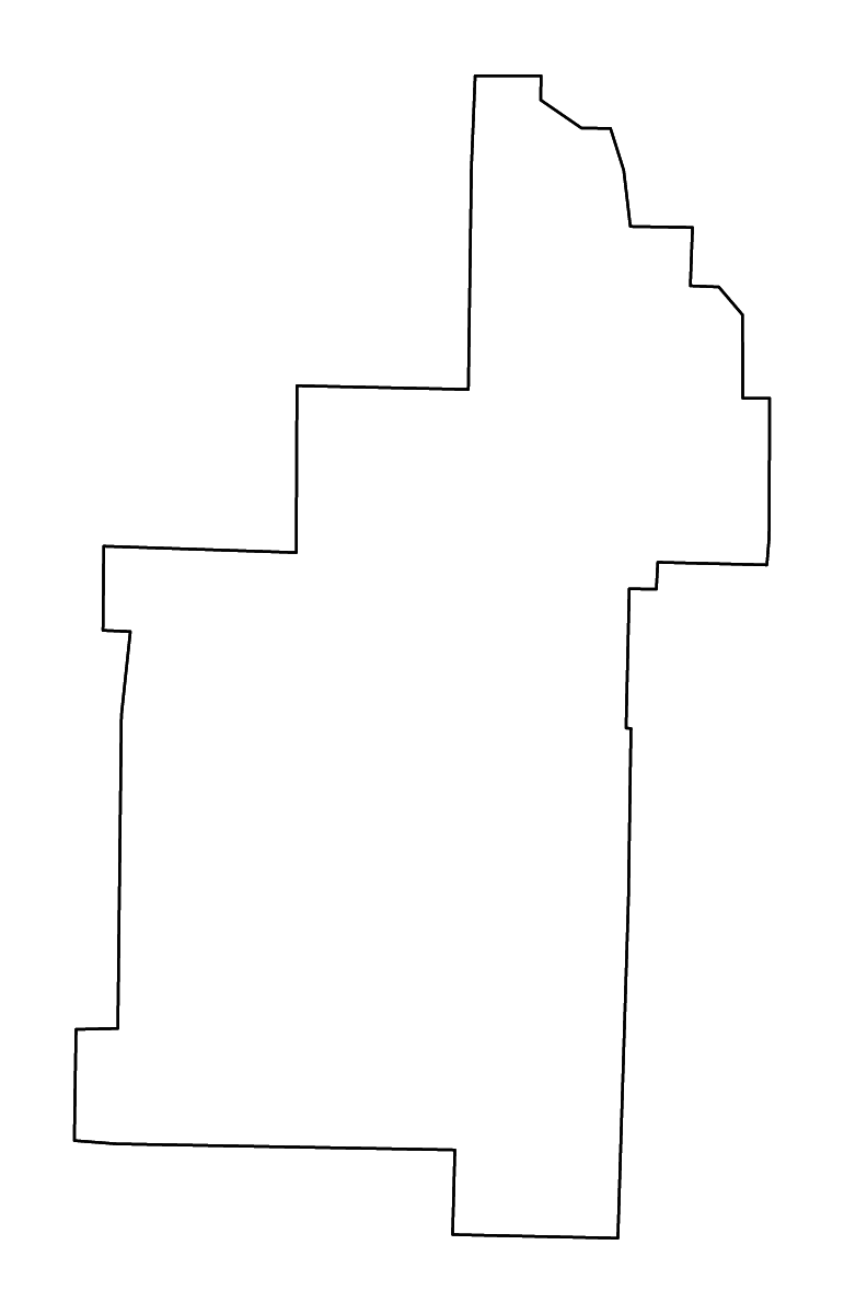 Mapa de contorno de Sharp, Arkansas con ríos.