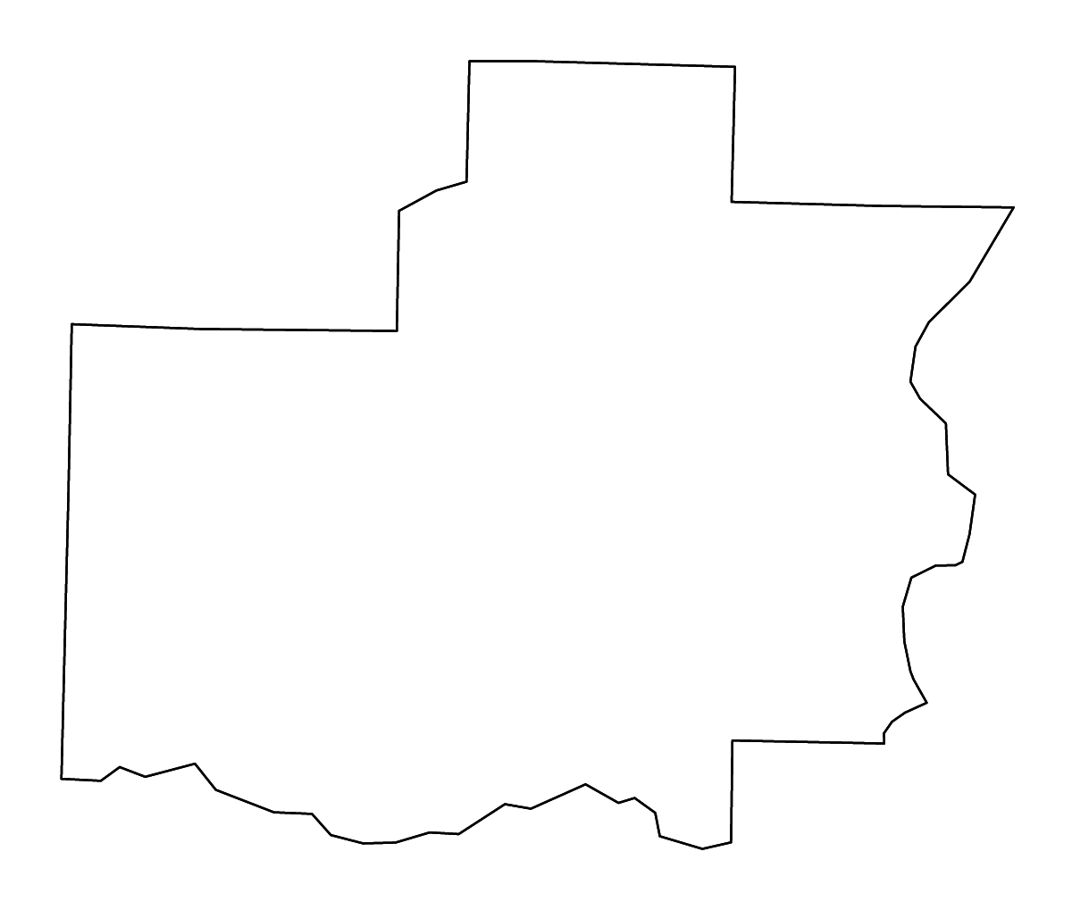 Carte de contour de White, Arkansas avec rivières.