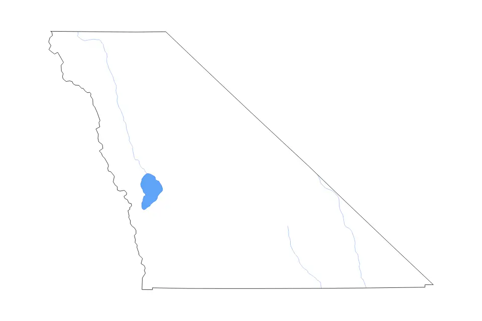 Mapa de Inyo, California de tipo contorno, lagos y ríos para América del Norte, con contorno, lagos y ríos con elementos de agua como Owens Lake.