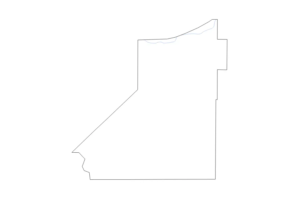 Carte de Kings, California de type contour et rivières pour Amérique du Nord, montrant contour et rivières avec des limites nettes.