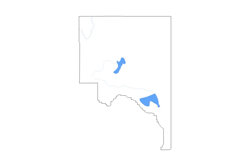 Mapa de Lassen, California de tipo contorno, lagos y ríos para América del Norte, con contorno, lagos y ríos con elementos de agua como Eagle Lake y Honey Lake.