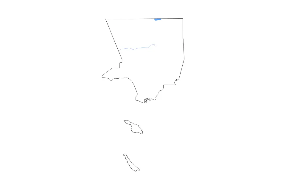 Mapa de Los Angeles, California de tipo contorno, lagos y ríos para América del Norte, con contorno, lagos y ríos con elementos de agua como Rosamond Dry Lake.
