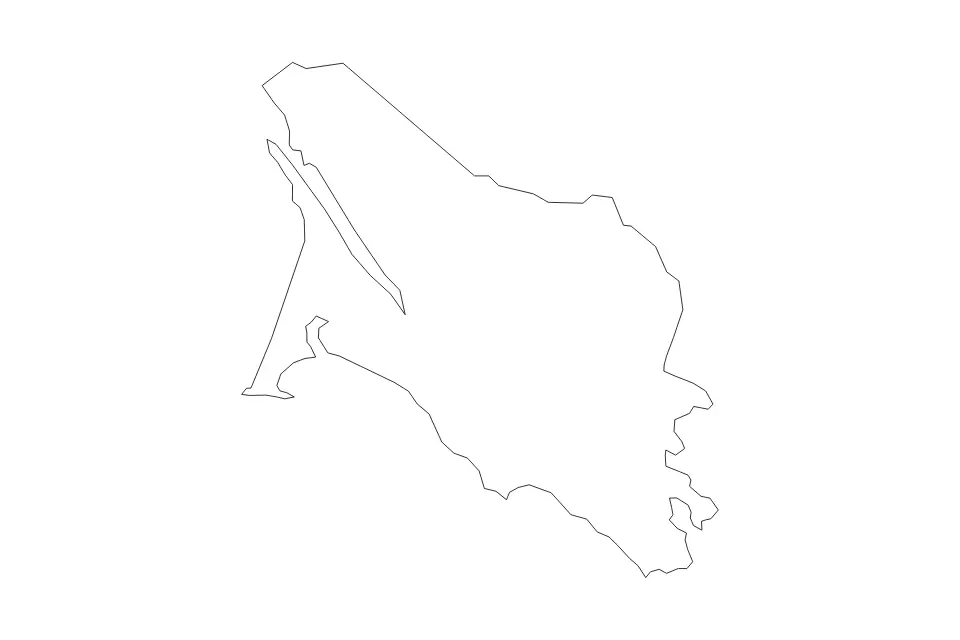 Carte de Marin, California de type contour pour Amérique du Nord, montrant contour avec des limites nettes.