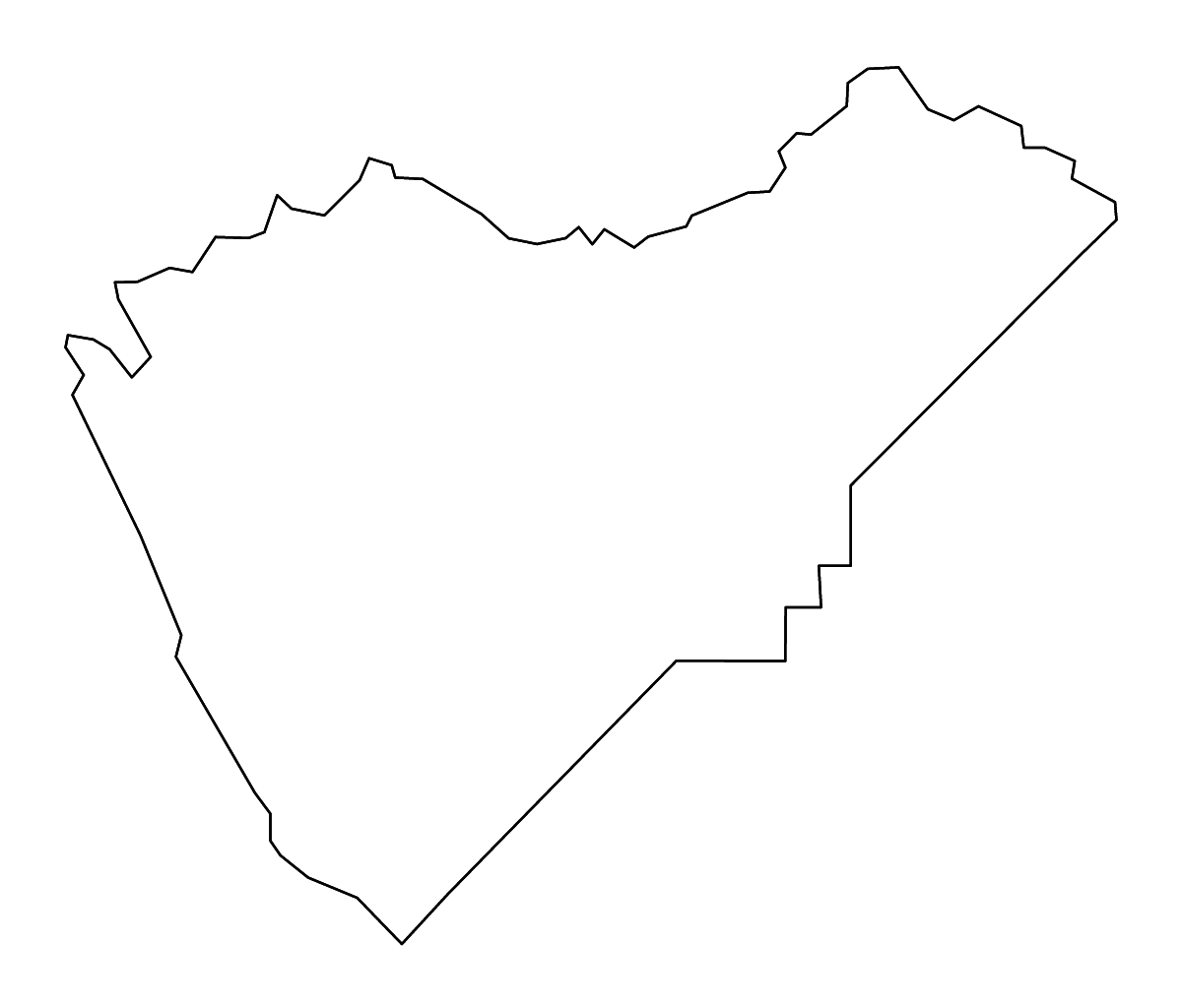 Mapa de contorno de Mariposa, California con ríos.