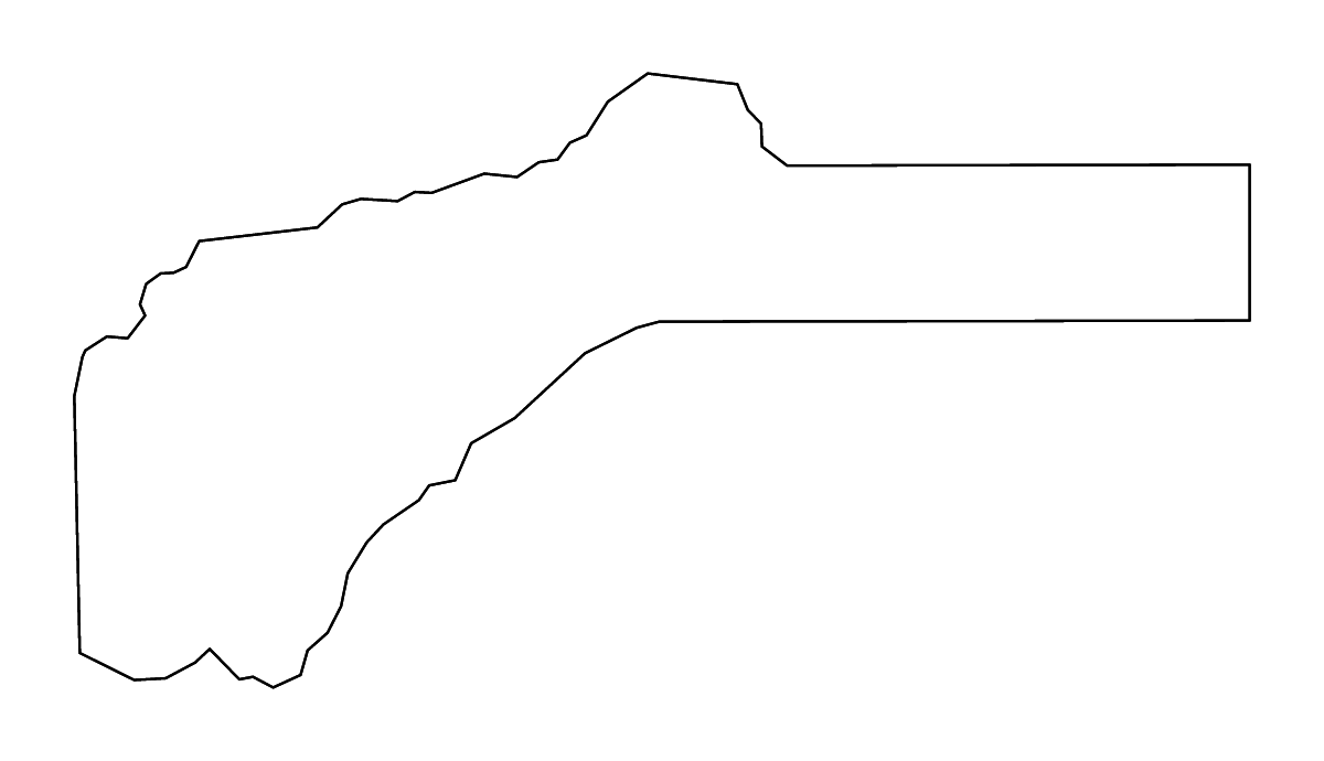 Mapa de contorno de Nevada, California con ríos.