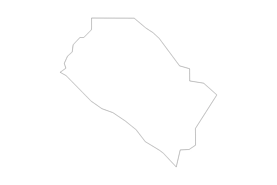 Mapa de Orange, California de tipo contorno para América del Norte, con contorno con límites limpios.