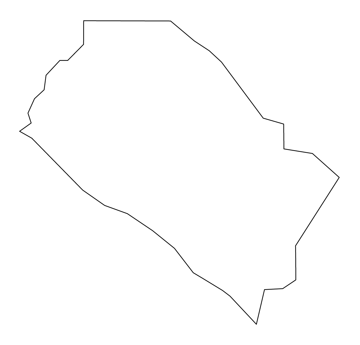 Mapa de contorno de Orange, California.