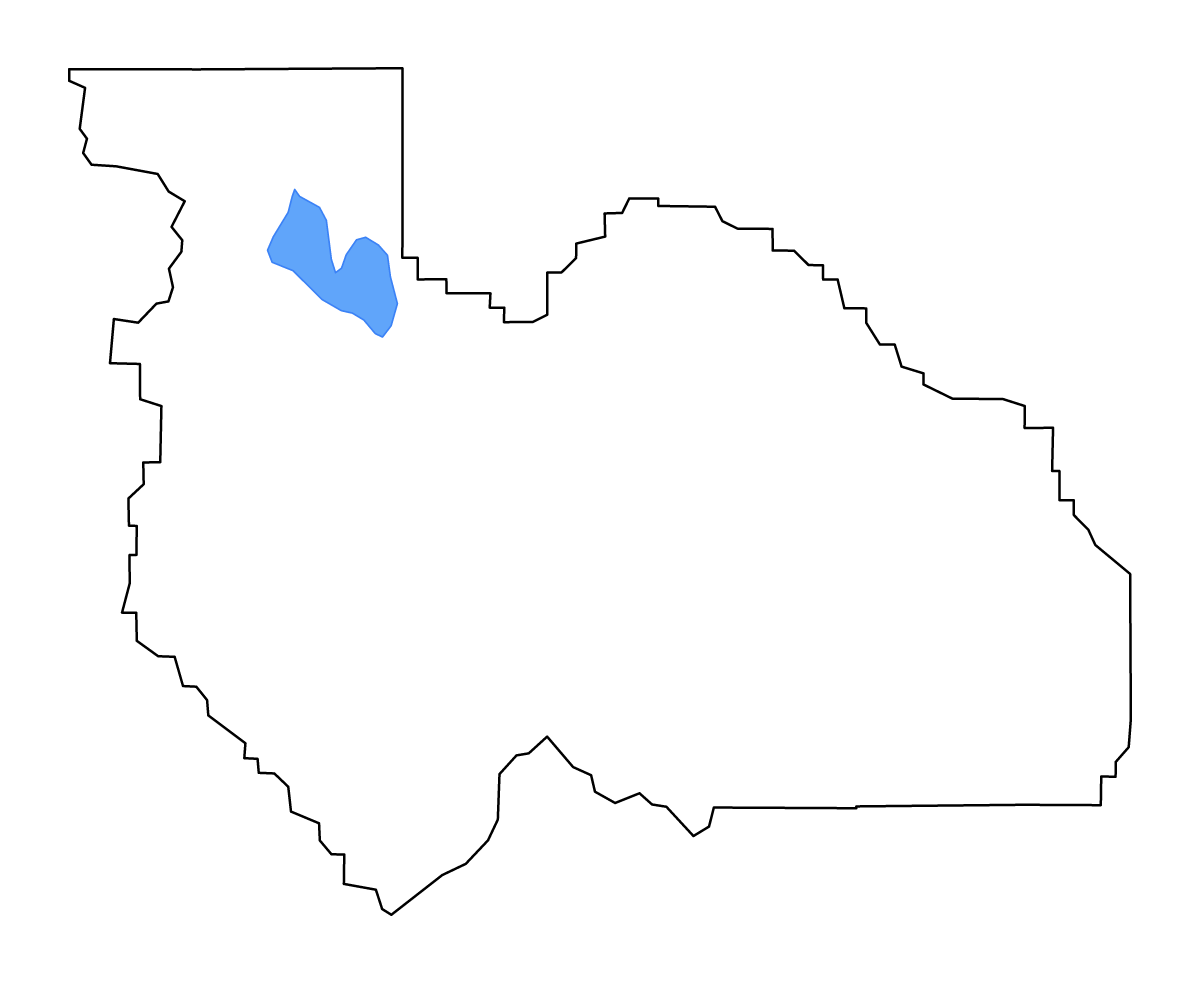 Mapa de contorno de Plumas, California con lagos y ríos.