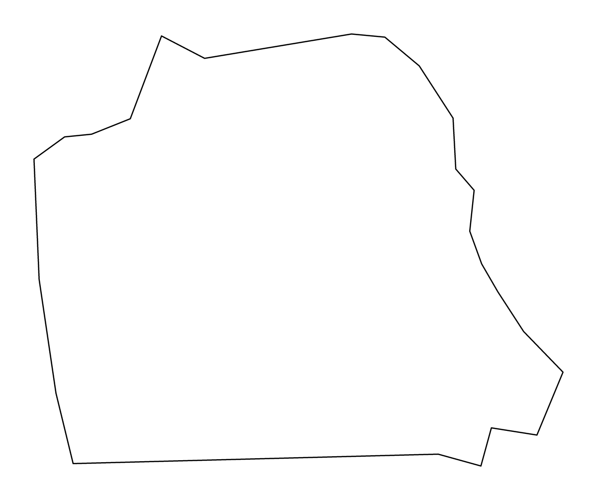 Mapa de contorno de San Francisco, California.