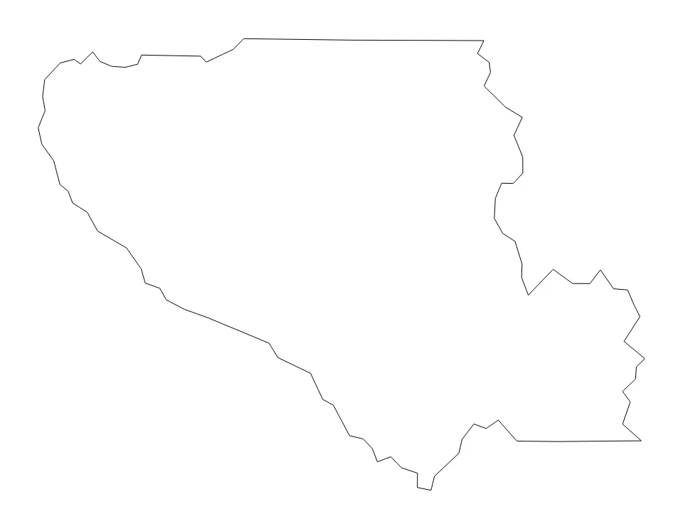 Santa Clara outline map preview