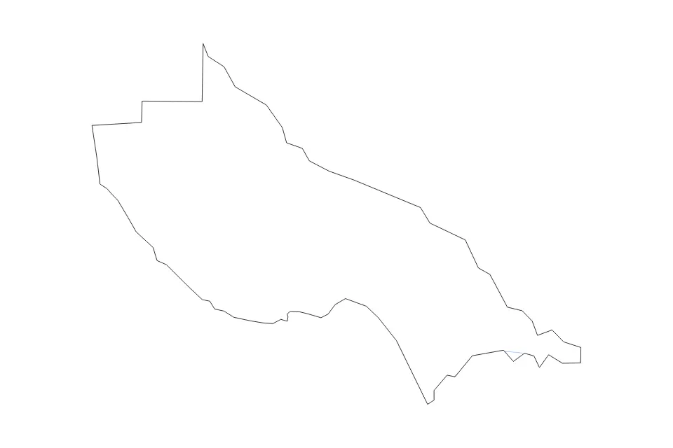 Mapa de Santa Cruz, California de tipo contorno y ríos para América del Norte, con contorno y ríos con límites limpios.