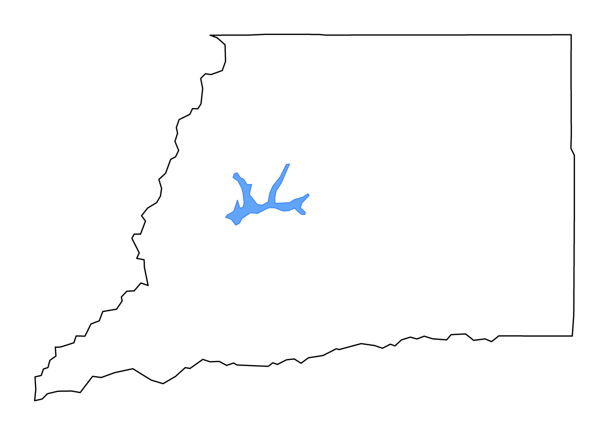 Mapa de contorno de Shasta, California con lagos y ríos.