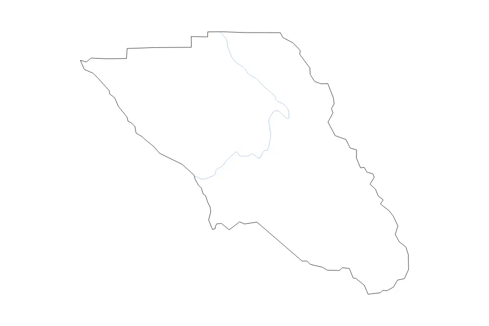 Carte de Sonoma, California de type contour et rivières pour Amérique du Nord, montrant contour et rivières avec des limites nettes.