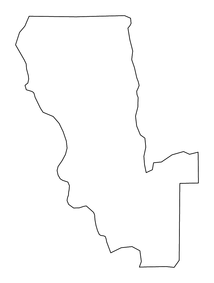 Mapa de contorno de Sutter, California con ríos.