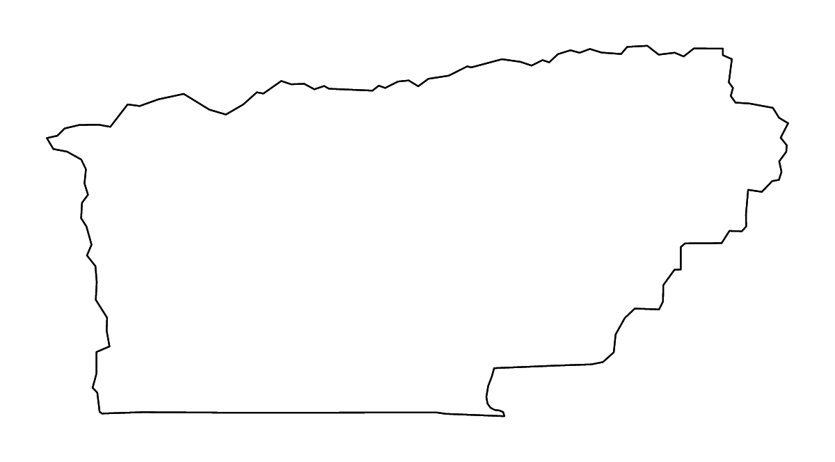 Mapa de contorno de Tehama, California con ríos.