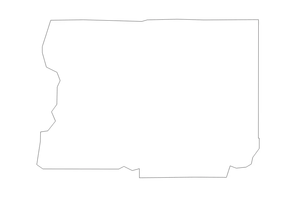 Outline map of Boulder County, Colorado with subdivision borders.