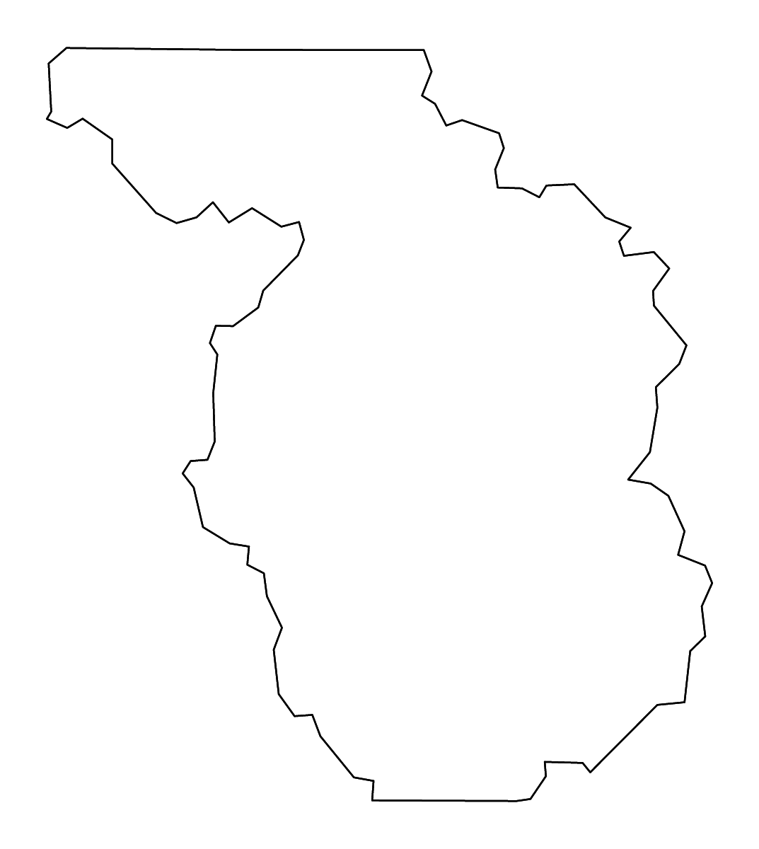 Mapa de contorno de Chaffee, Colorado con ríos.