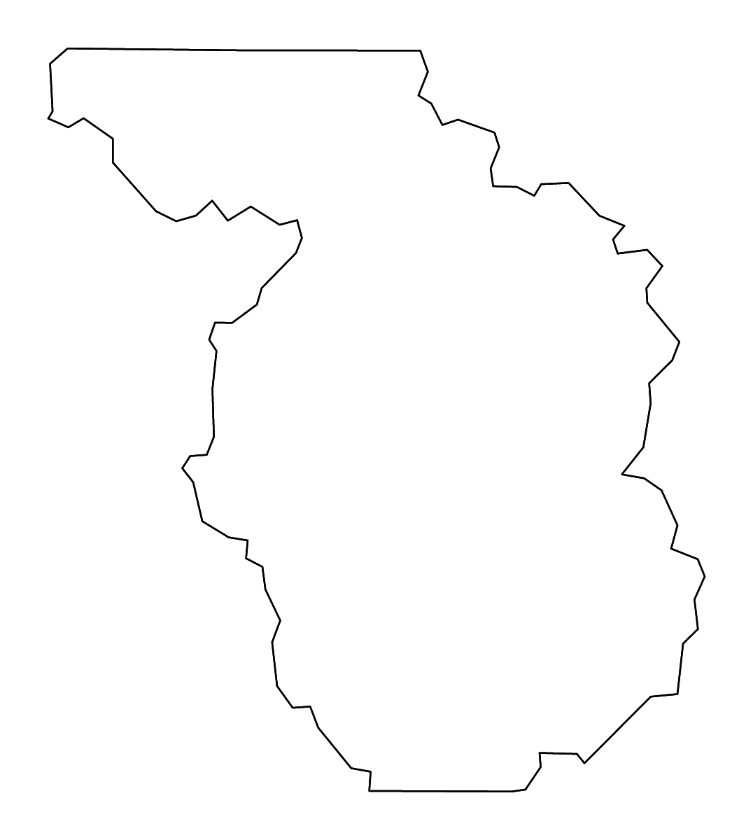 Mapa de contorno de Chaffee, Colorado con ríos.