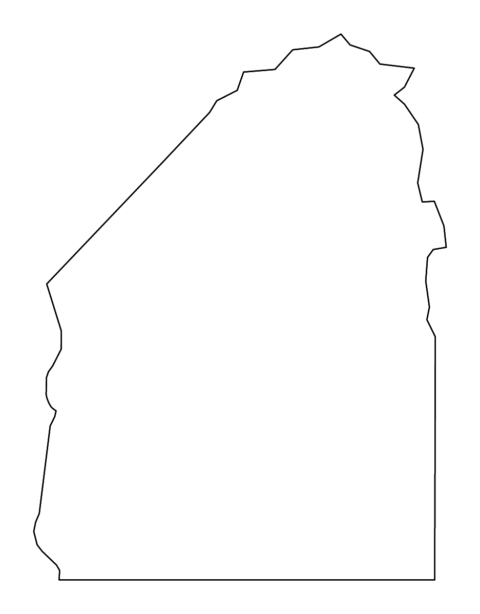 Mapa de contorno de Costilla, Colorado con ríos.