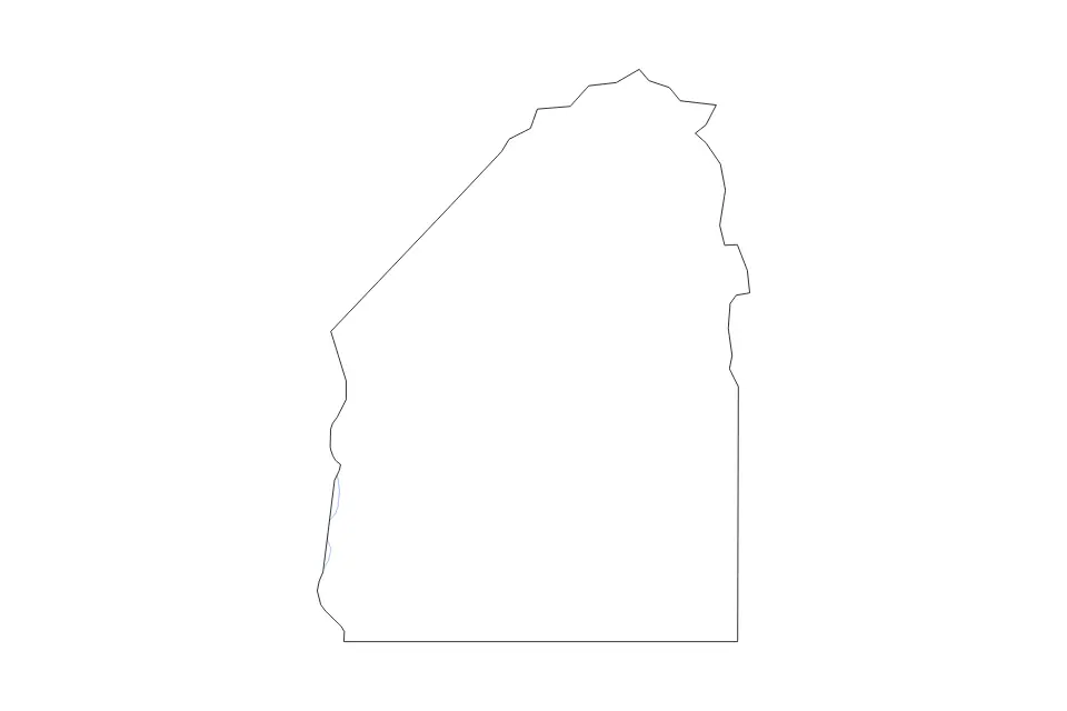 Mapa de Costilla, Colorado de tipo contorno y ríos para América del Norte, con contorno y ríos con límites limpios.