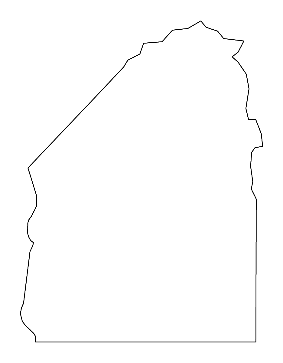 Mapa de contorno de Costilla, Colorado con ríos.