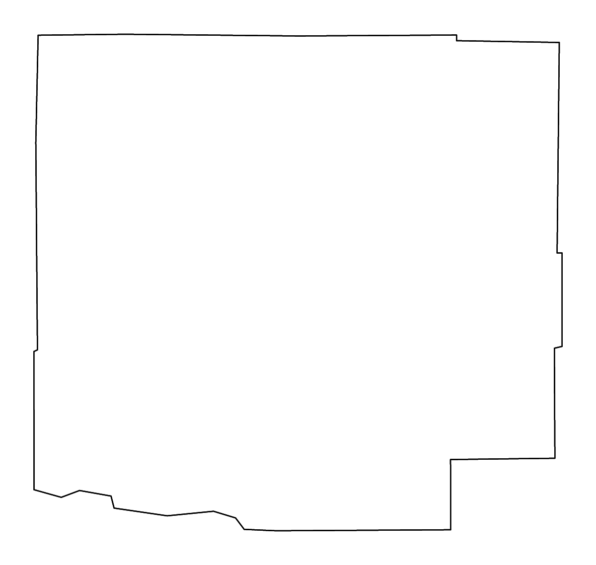 Mapa de contorno de Crowley, Colorado con ríos.