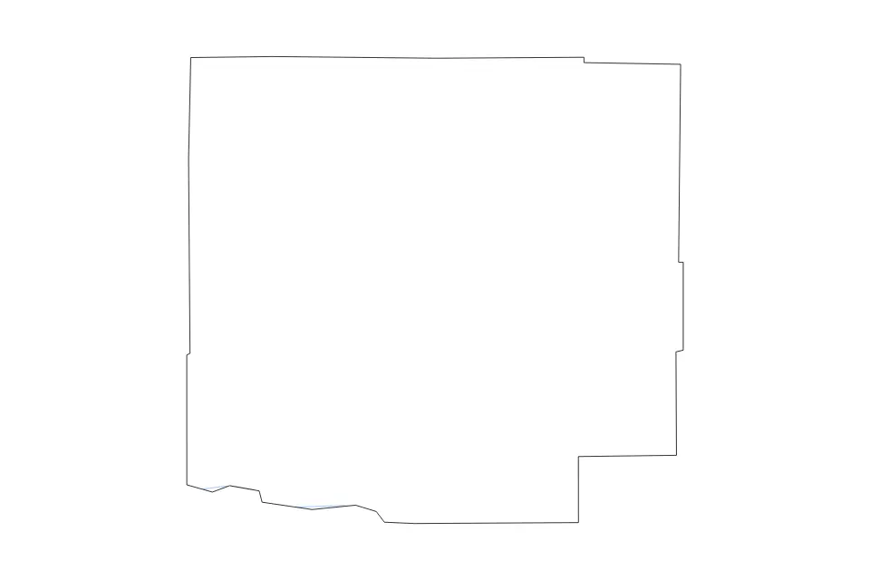 Outline map of Crowley County, Colorado with subdivision borders and rivers.