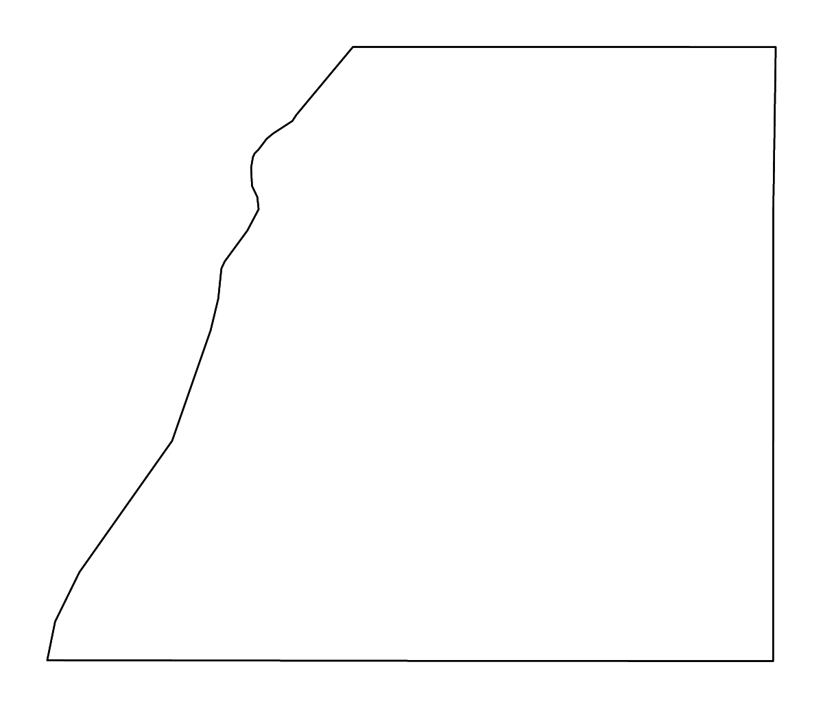 Mapa de contorno de Douglas, Colorado con ríos.