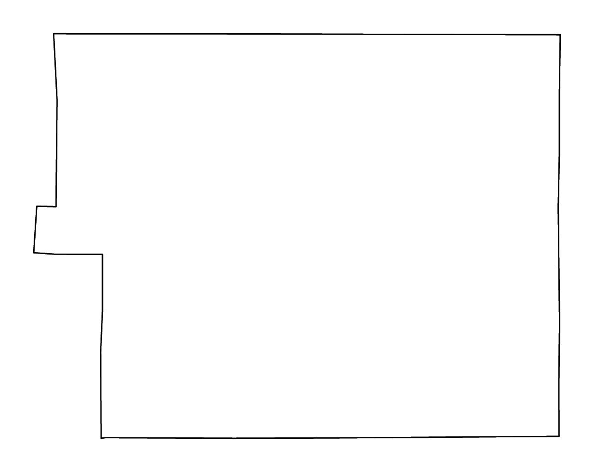 Mapa de contorno de El Paso, Colorado con ríos.