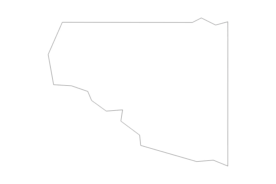 Mapa de Gilpin, Colorado de tipo contorno para América del Norte, con contorno con límites limpios.