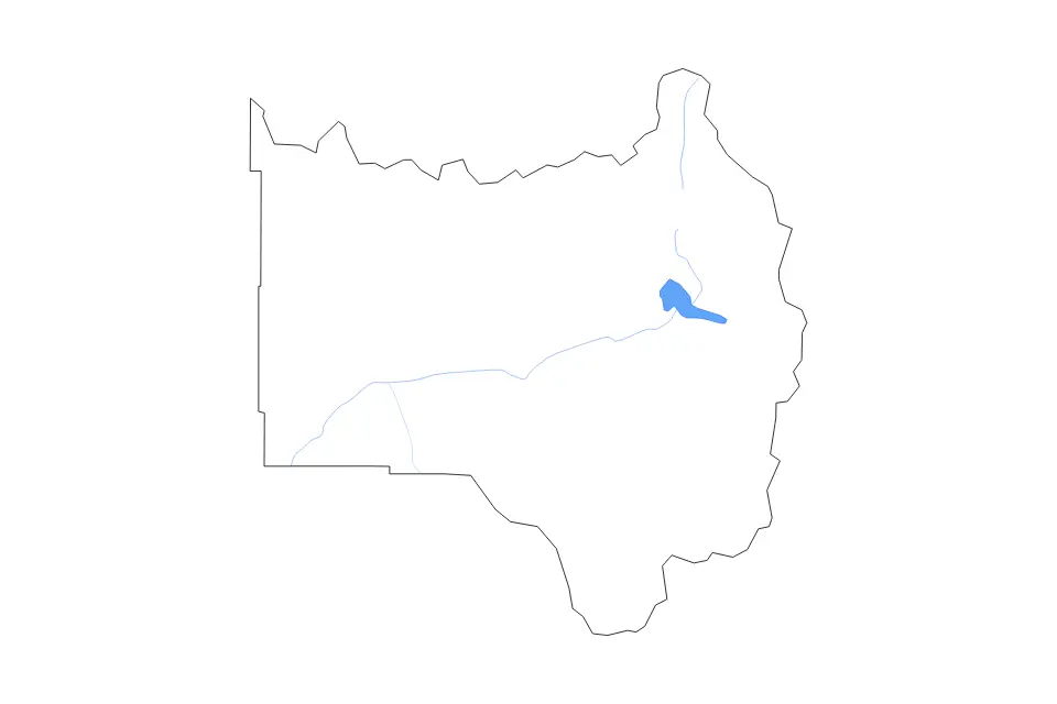 Mapa de Grand, Colorado de tipo contorno, lagos y ríos para América del Norte, con contorno, lagos y ríos con elementos de agua como Lake Granby.
