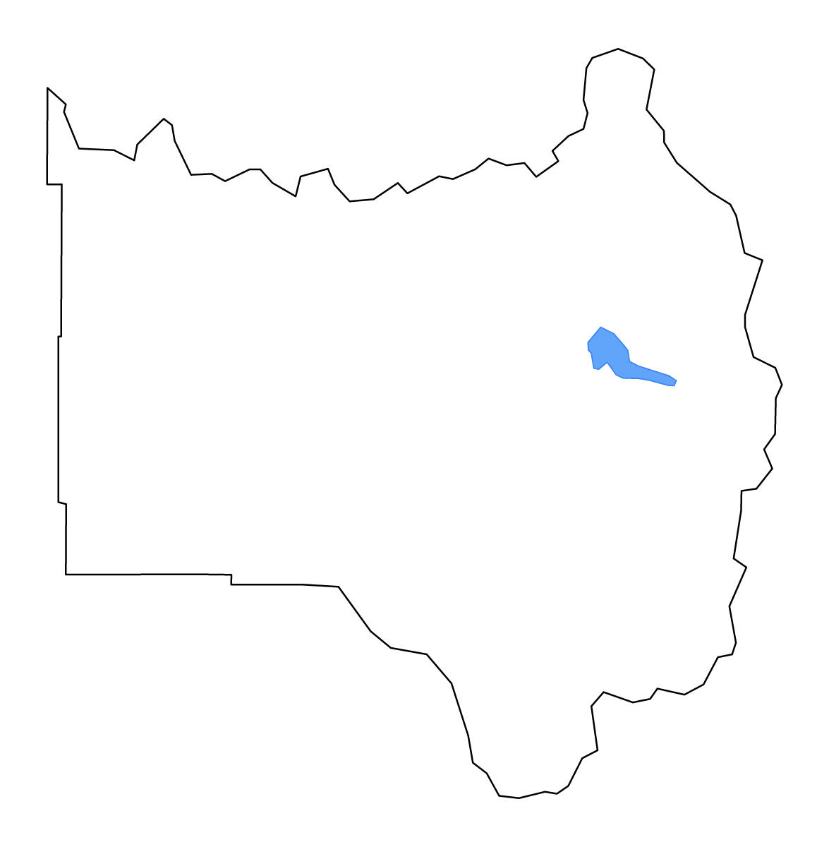 Carte de contour de Grand, Colorado avec lacs et rivières.