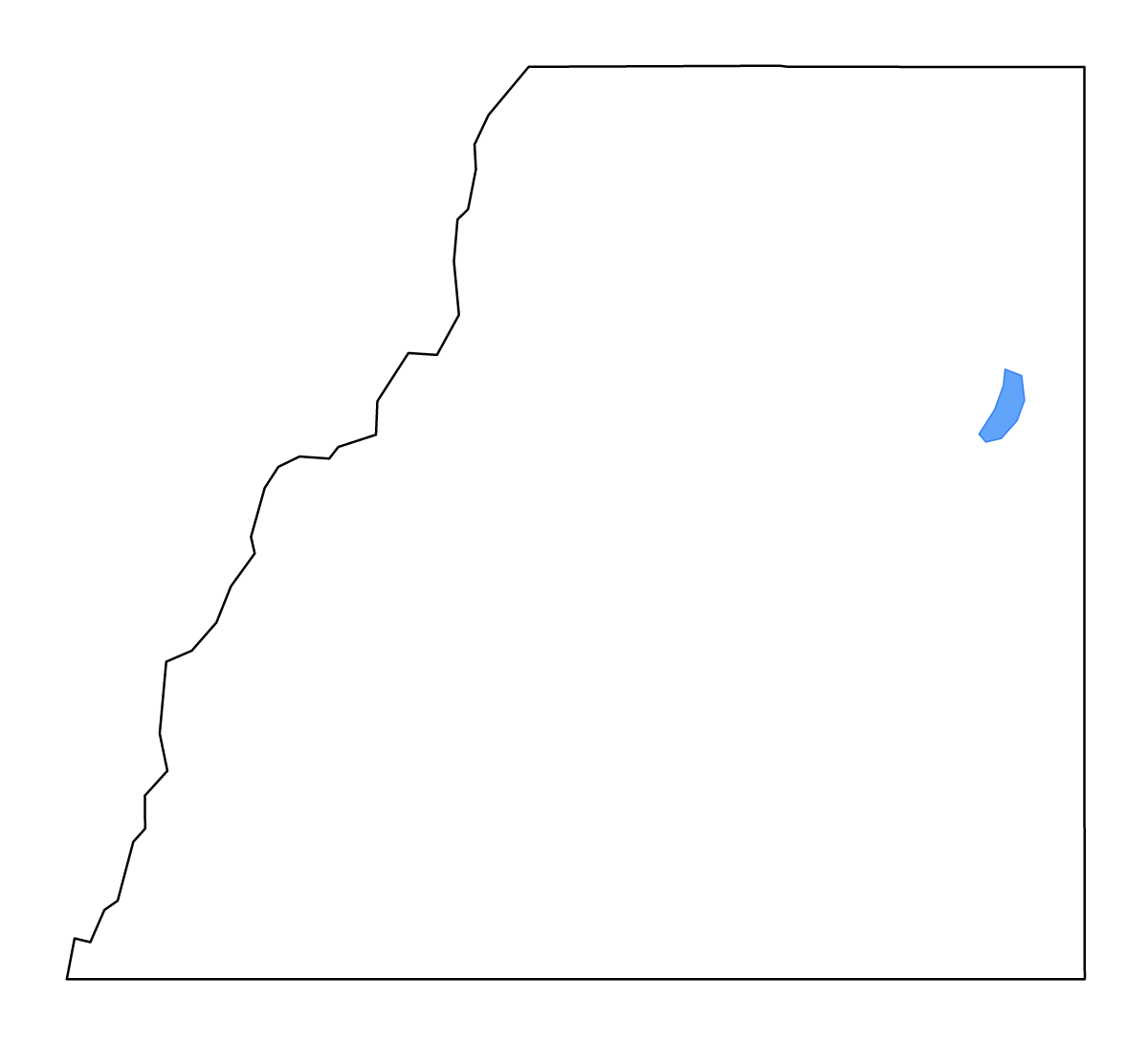 Mapa de contorno de La Plata, Colorado con lagos y ríos.